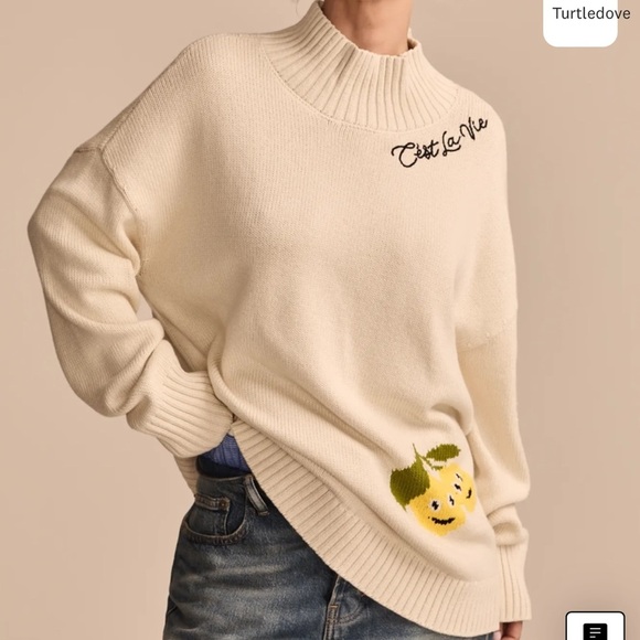 Lucky Brand Sweaters - Lucky Brand Cream Cowl Neck Sweater with Cozy Knit Texture